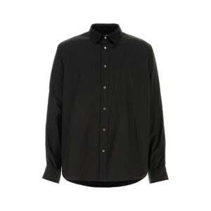 Sacai Men Black Poplin And Oxford Shirt